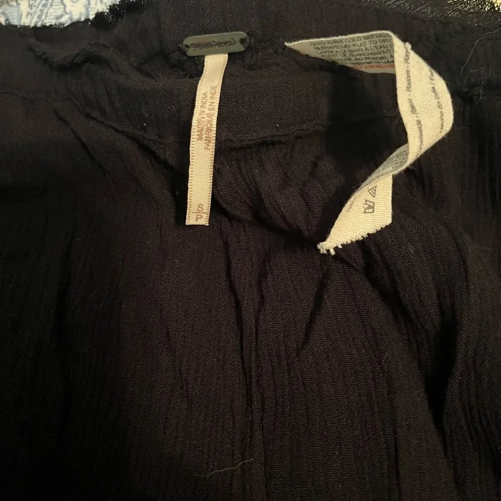 Free People Embroidered Waistband Pants